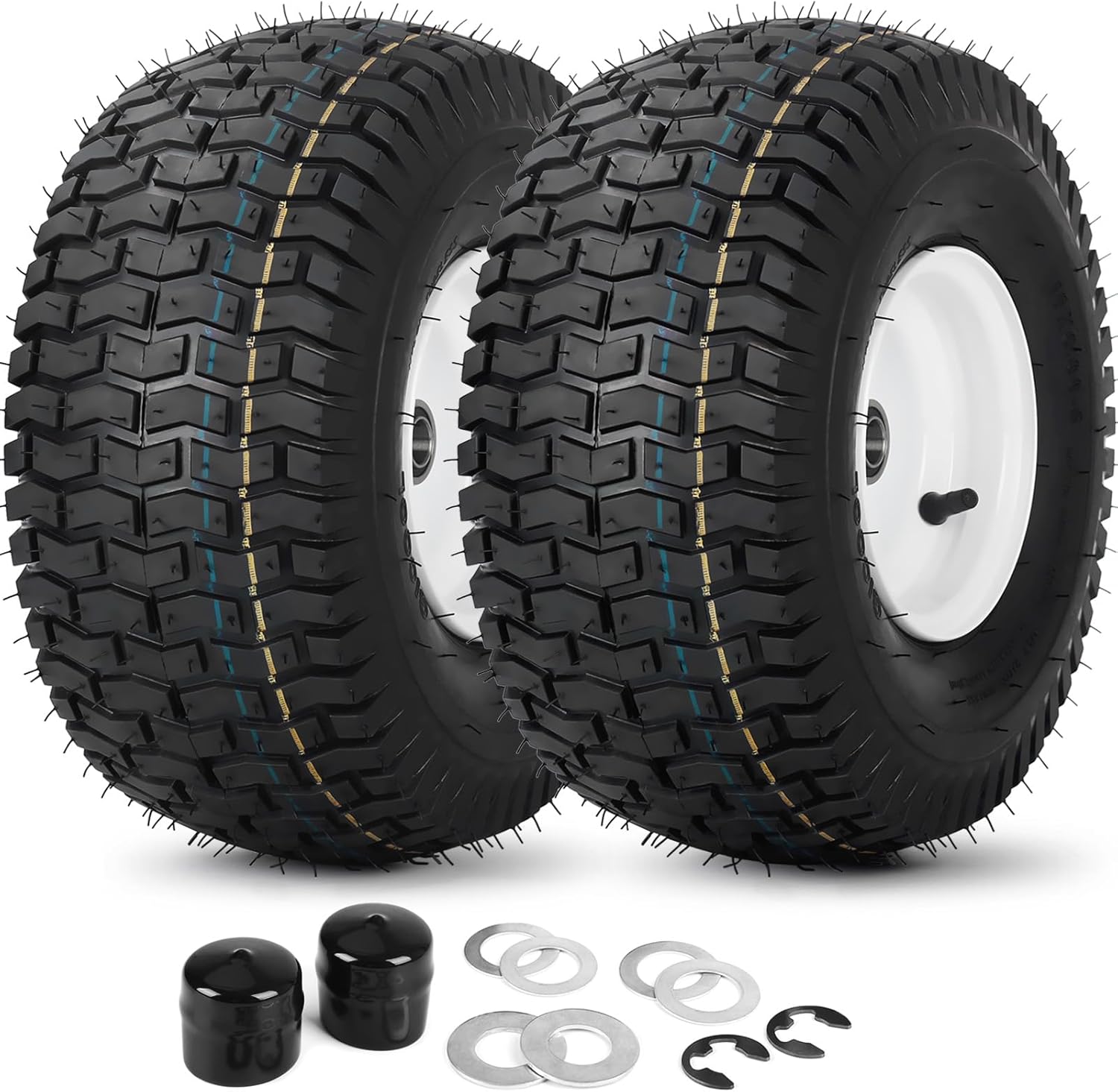 15x6.00-6 Tubeless Tire and Wheel for Lawn Mowers and Tractors