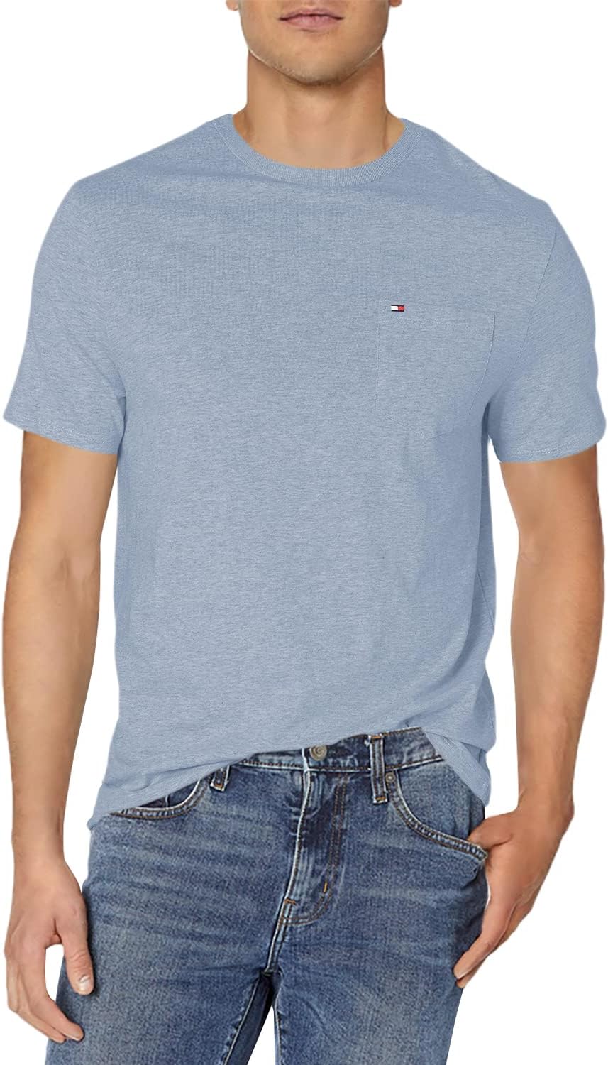 Tommy Hilfiger Men's Essential Cotton Crewneck Pocket T-Shirt