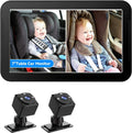 Baby Car Camera for 2 Kids 7 in Baby Monitor - Dual 1080P View