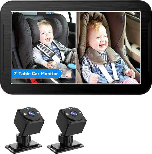 Dual Camera Baby Car Monitor for Safety