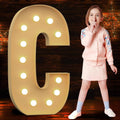 4FT Marquee Light Up Letters - DIY Giant Foam Letter C for Party