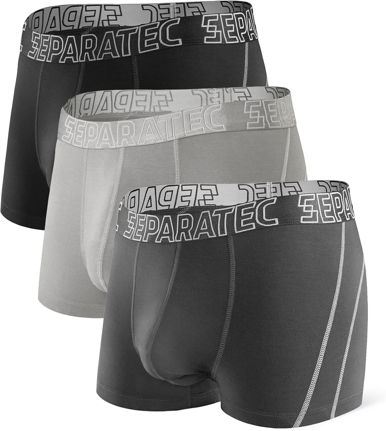 Separatec Mens Trunks Underwear with Dual Pouch for Comfort