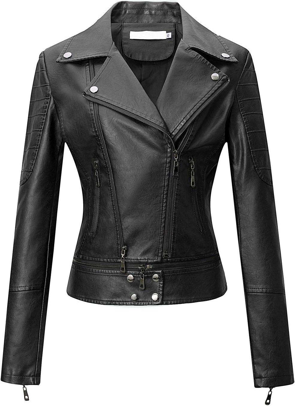 Tanming Women's Faux Leather Moto Biker Short Coat Jacket Review