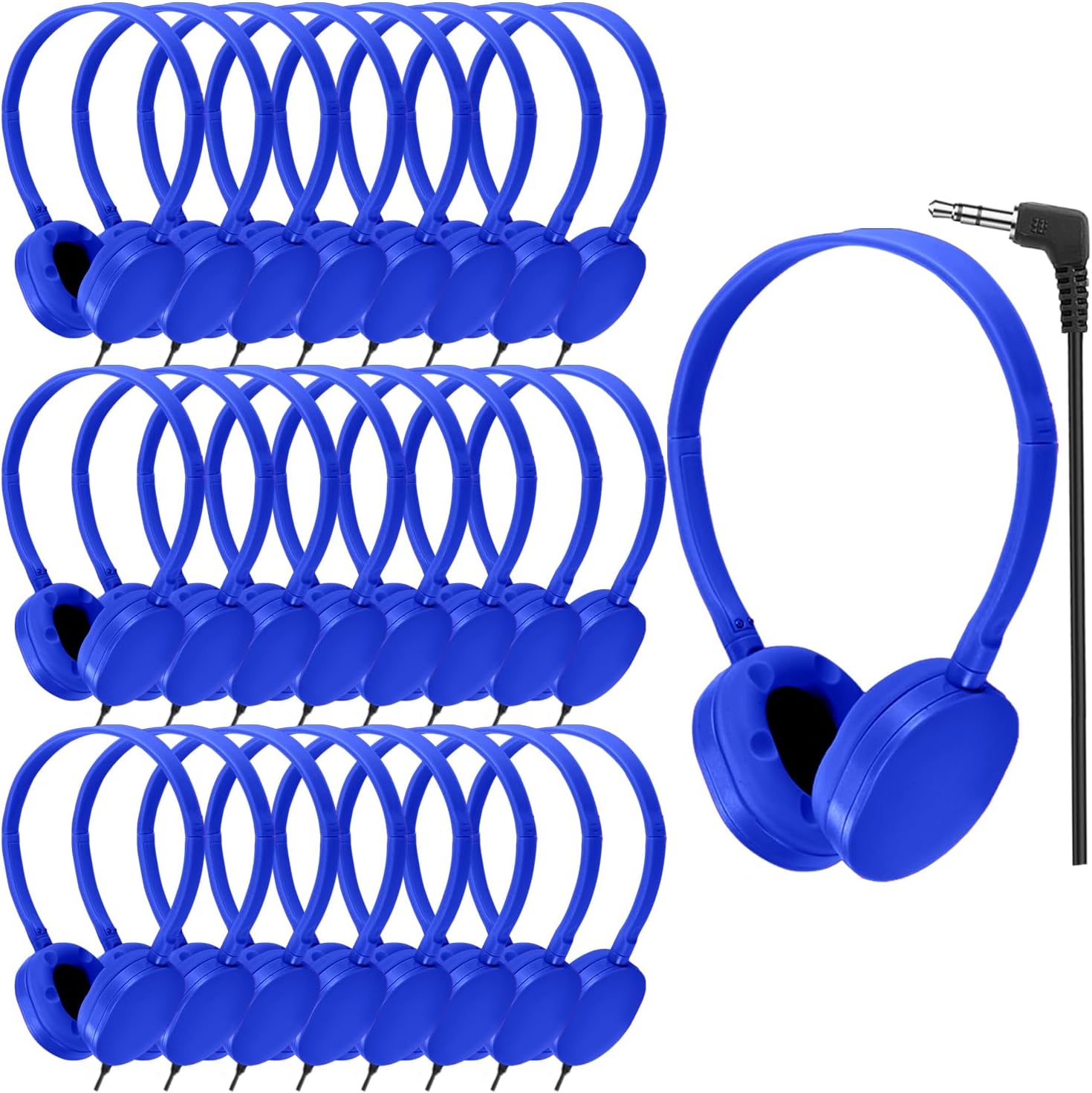 Durable Bulk Kids Headphones for Classroom - 25 Pack