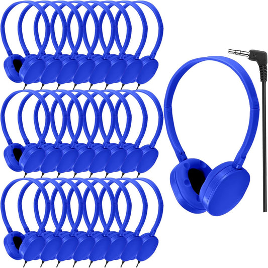 Durable Bulk Kids Headphones for Classroom - 25 Pack