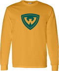 Wayne State Long Sleeve Team Logo Tee - Unisex Cotton
