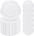 24 Pcs White Charger Plates 13in Reef Design - Decorative Table