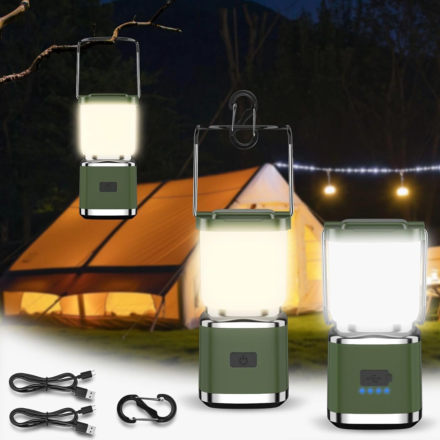 1000 Lumens Rechargeable Lantern - Waterproof Mini Flashlight