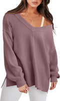 Oversized Long Sleeve Shirts for Women - Off the Shoulder Tunic