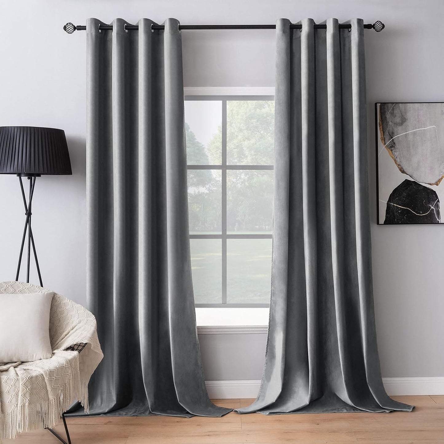 MIULEE Blackout Velvet Curtains for Living Room and Bedroom
