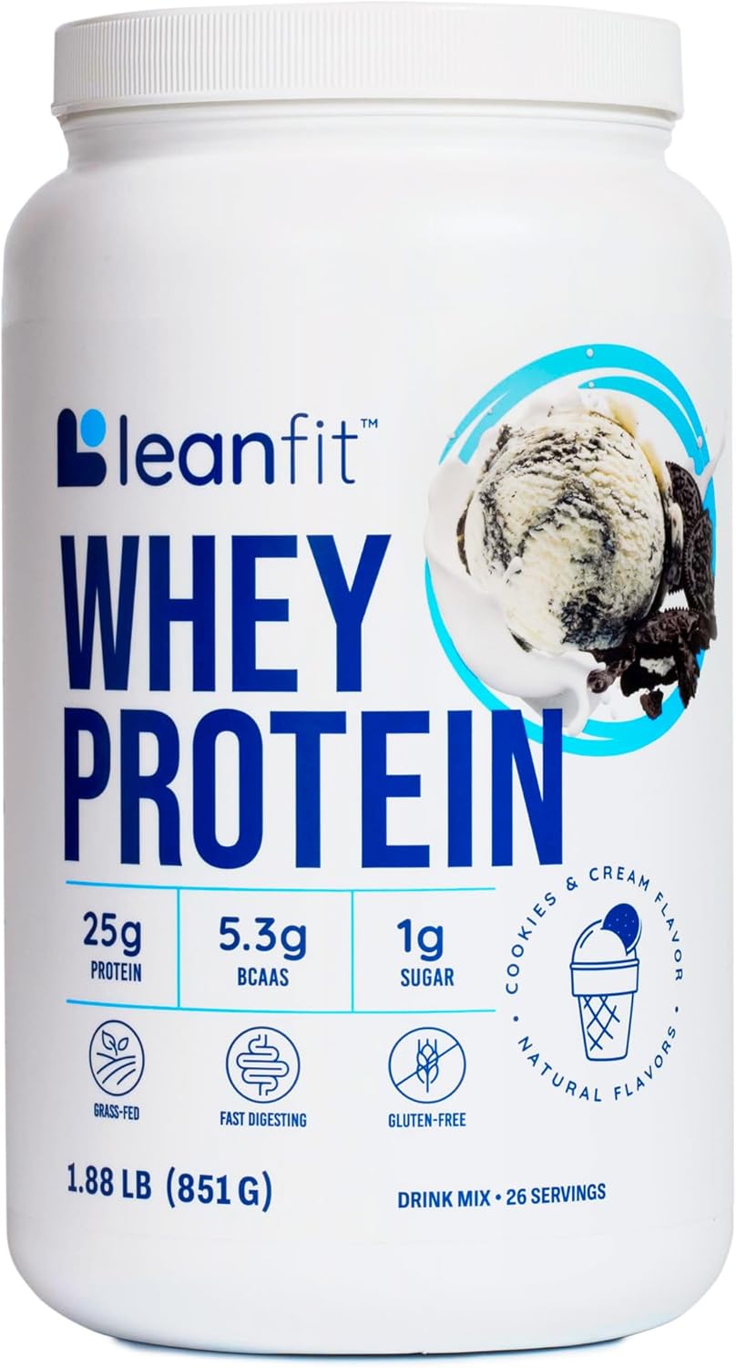 25g Protein, Grass-Fed Whey - LeanFit Cookies & Cream