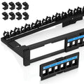 Everest 24 Port Keystone Patch Panel (4-Pack) - Removable 6-Port