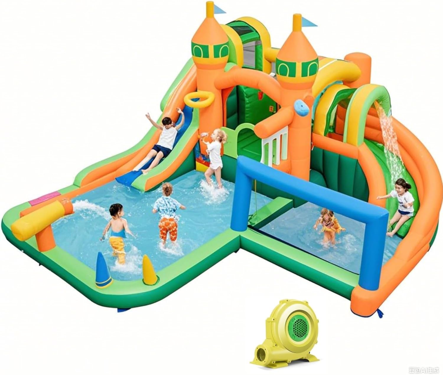 BOUNTECH Inflatable Water Slide for Kids - Ultimate Backyard Fun