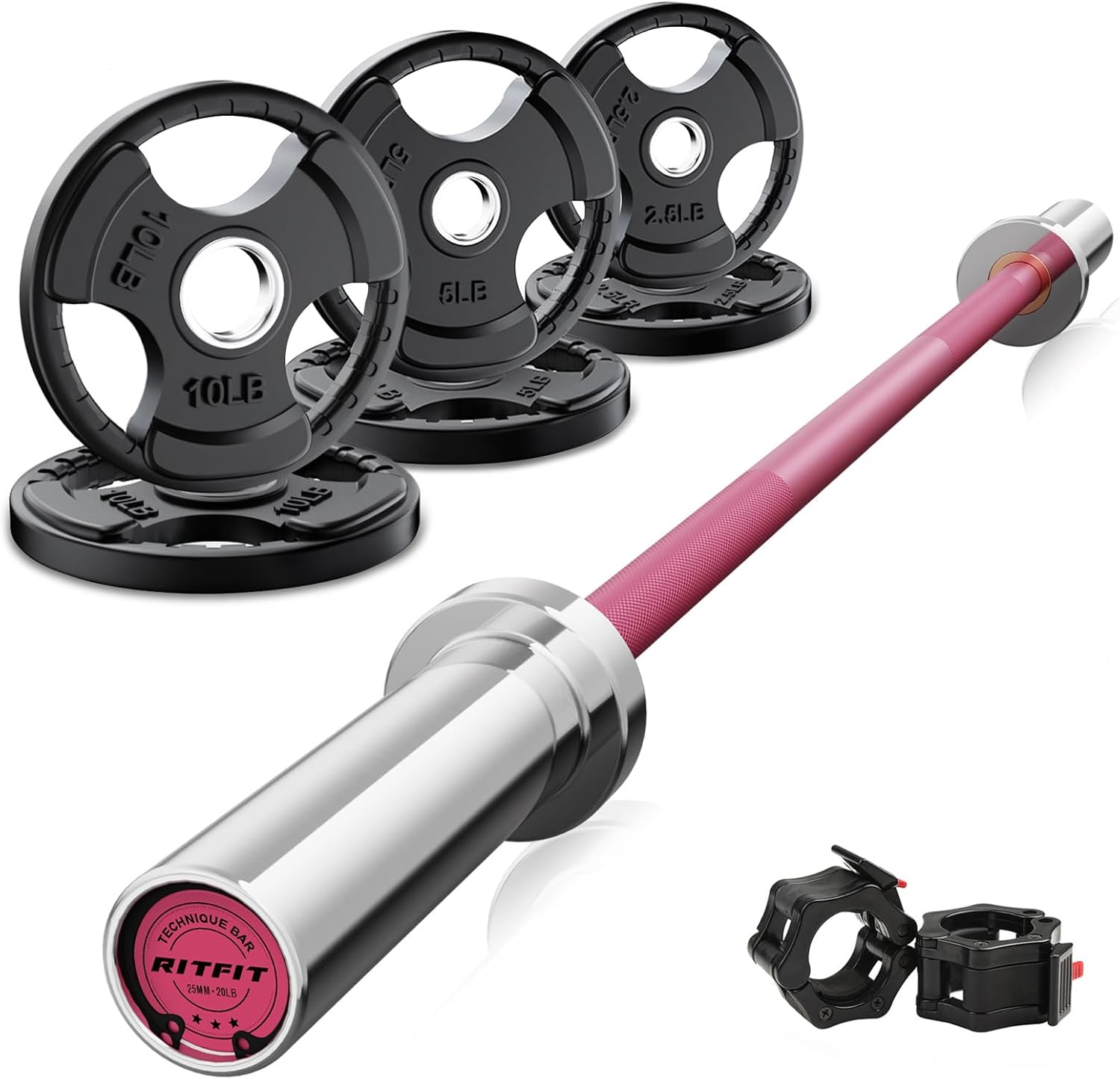 RitFit Barbell Weight Set - Perfect for Home Gym Workouts