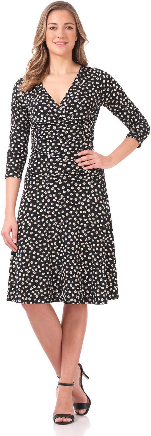 Rekucci Women's Slimming 3/4 Sleeve Fit-and-Flare Dress Review