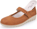 Women Mary Jane Flats Breathable Comfort Round Toe Low Heel VJH