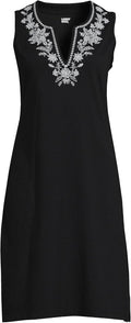 Lands' End womens Jersey Sleeveless Cover-up Dress - Beach Ready