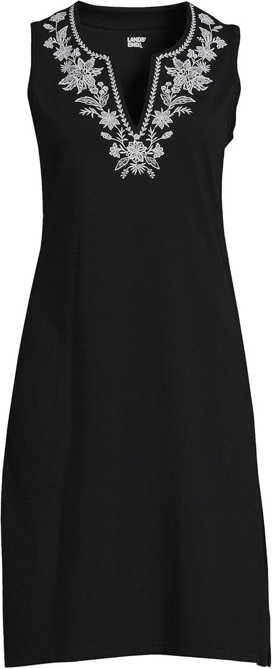 Lands' End womens Jersey Sleeveless Cover-up Dress Review