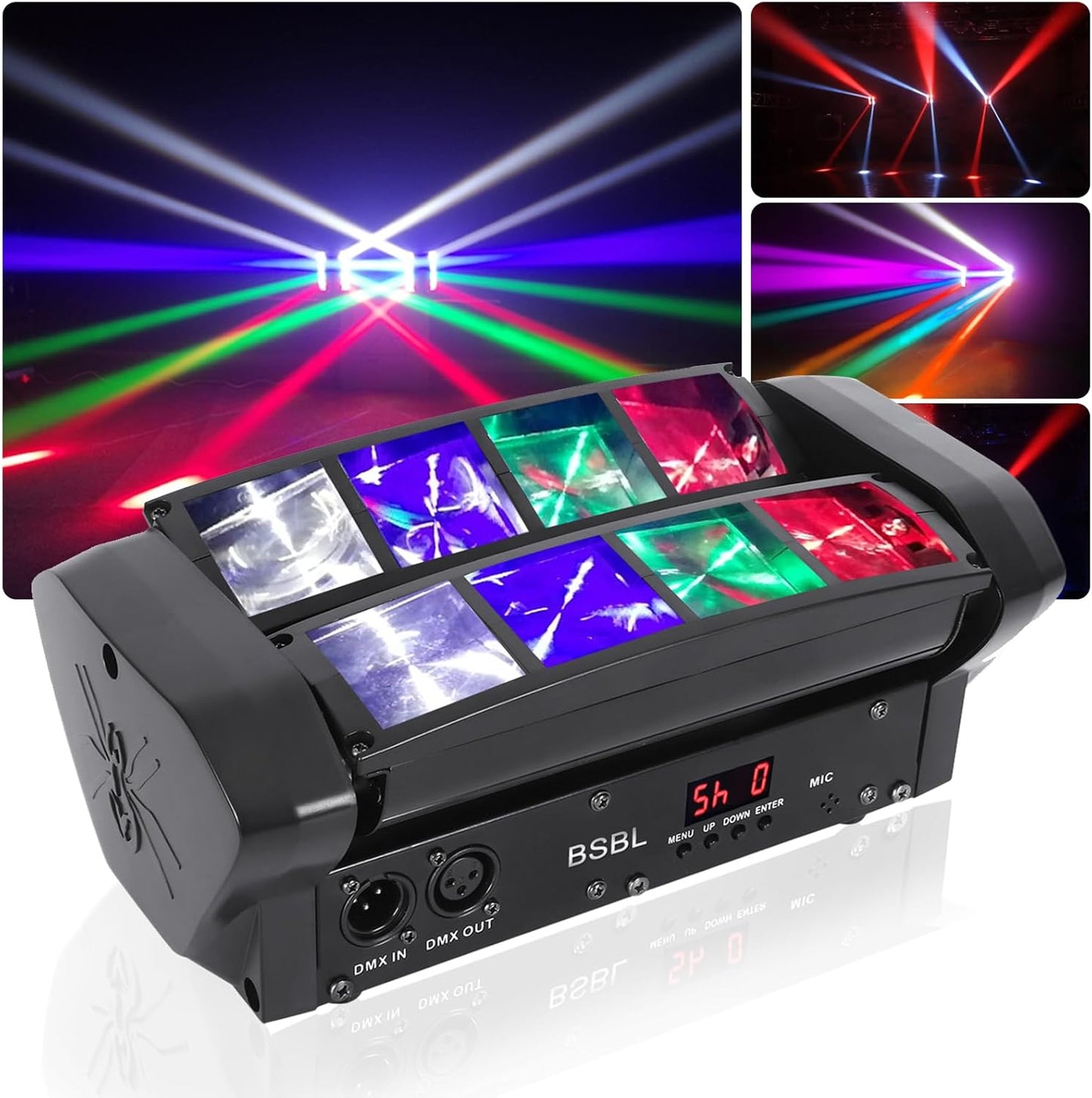 RGBW Moving Head DJ Light with Sound Activation for Events