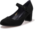 IDIFU Women's Candy Dress Mary Jane Shoes - Comfortable Low Block