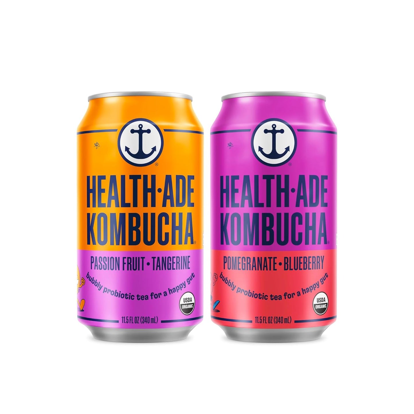 Health-Ade Bubbly Besties Kombucha Tea - Organic Probiotic Drink