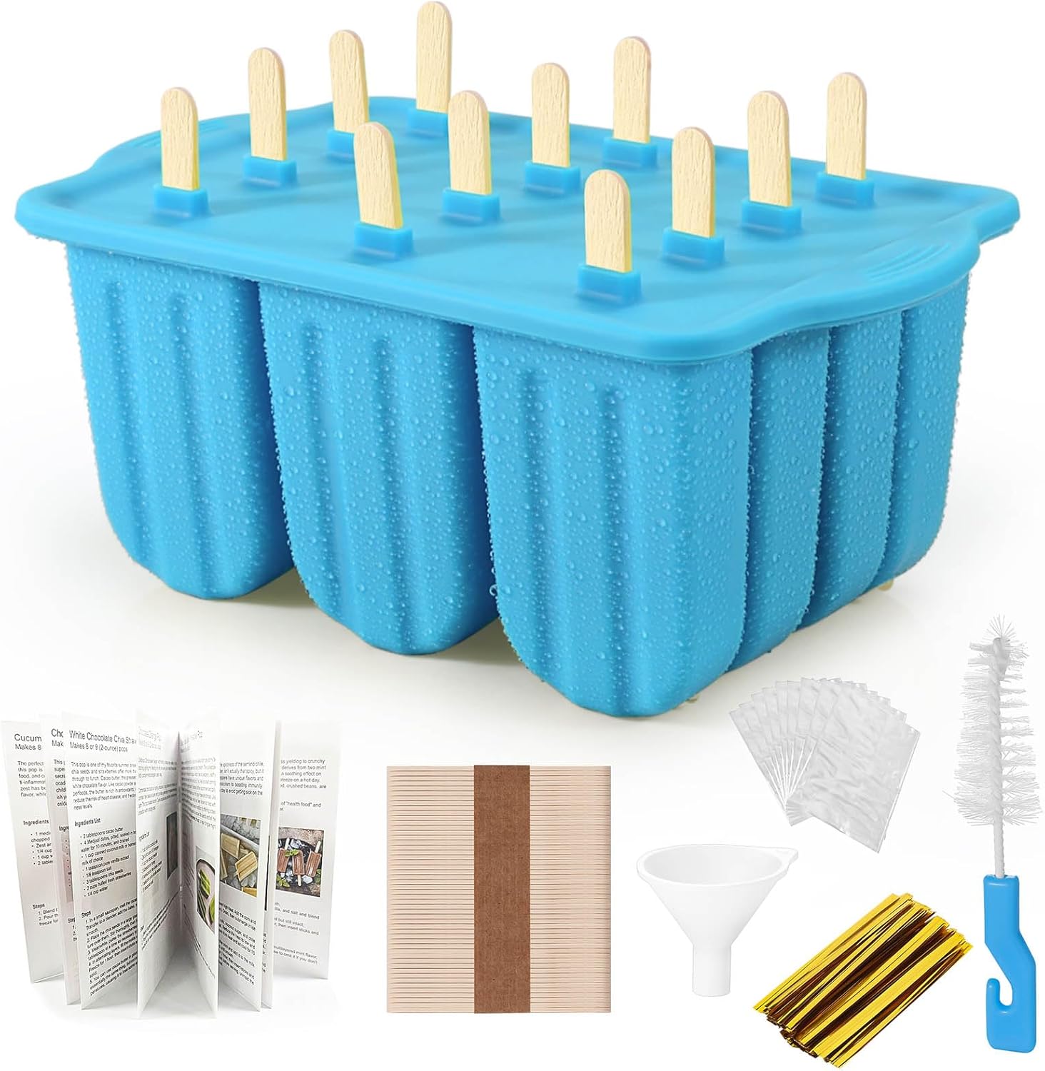 BPA-Free Silicone Popsicle Molds with Accessories