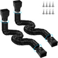 11.5ft Long Gutter Downspout Extensions Flexible Drain Extender - 2