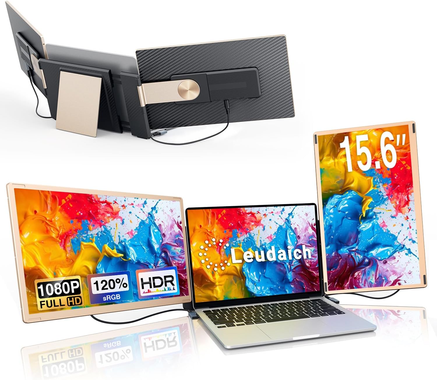 DIY Triple Monitor Extender: Leudaich 15.6'' 1080P