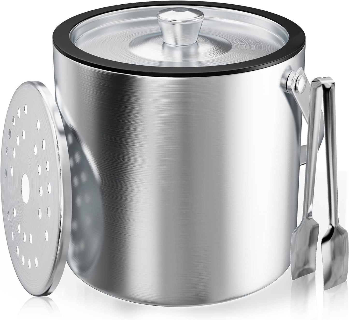 Ice Bucket 2L with Silicone Lid for Parties and Cocktails
