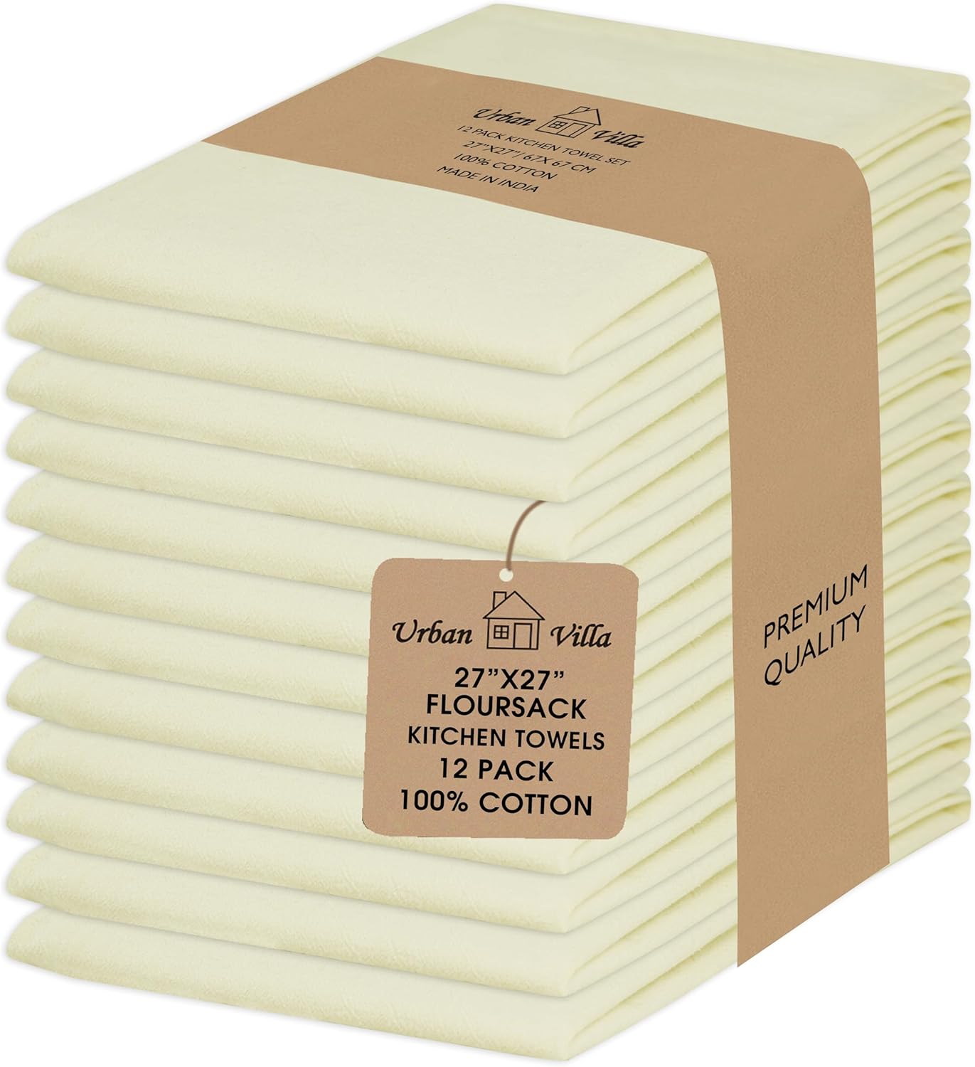 Urban Villa Light Yellow Kitchen Towels for Baking and More