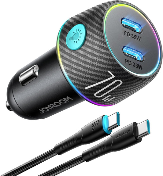 Super Fast JOYROOM 70W USB C Car Charger