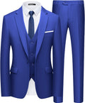 Mens Slim Fit Suit 3-Piece Cotton Polyester Blend - Modern Slim