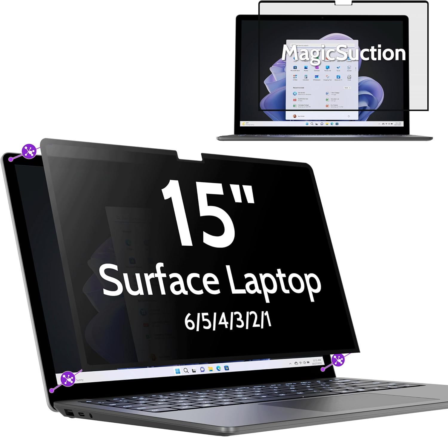 Privacy Screen for 15 Inch Surface Laptop with Anti Spy Filter