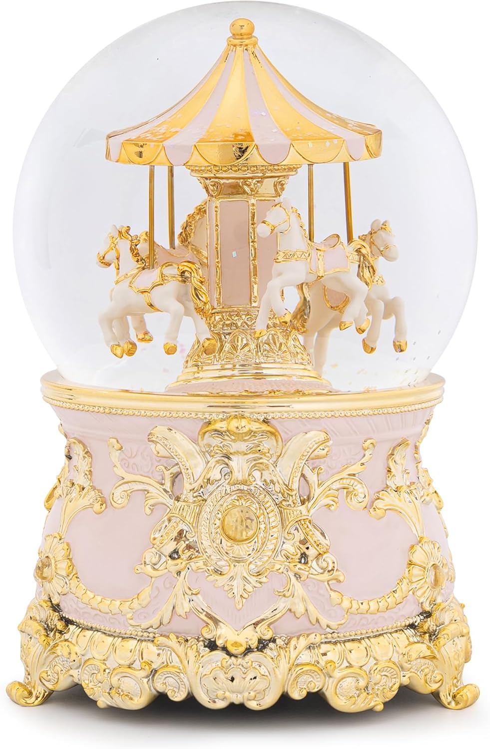 Carousel Horse Music Box Snow Globe Gift for Girls Women