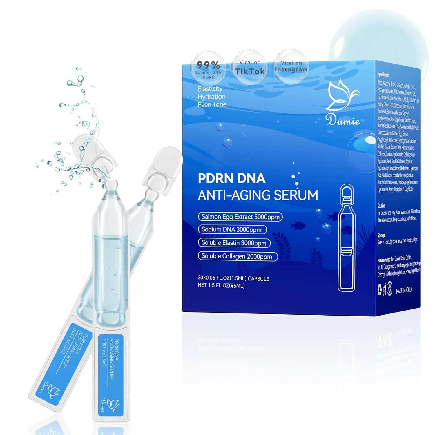 Salmon DNA PDRN Anti-Aging Serum for Radiant Skin Care