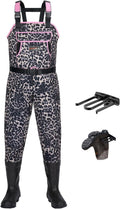 HISEA Womens Chest Waders 4.5mm Neoprene Leopard - Insulated