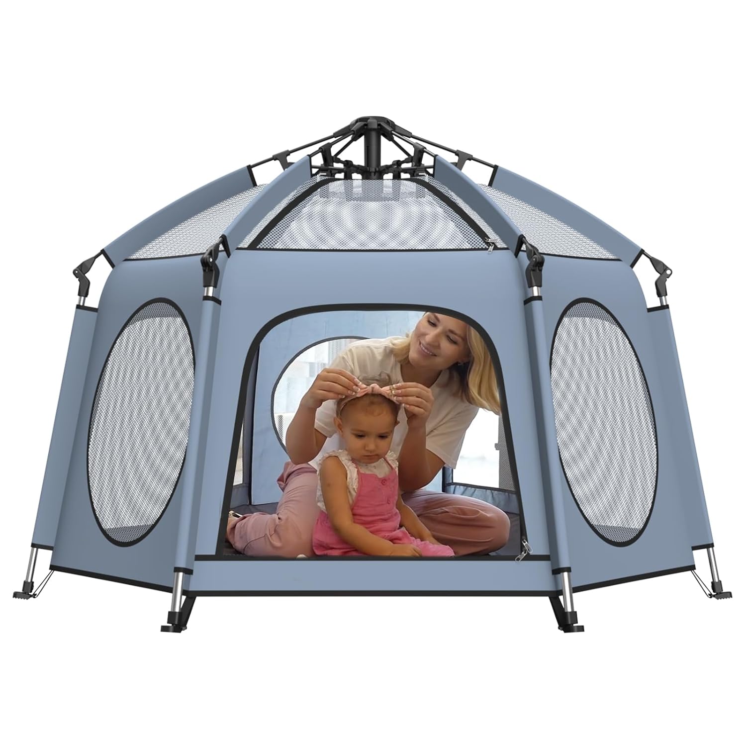Baby Playpen with Canopy: Ultra-Light & Sturdy for Toddlers