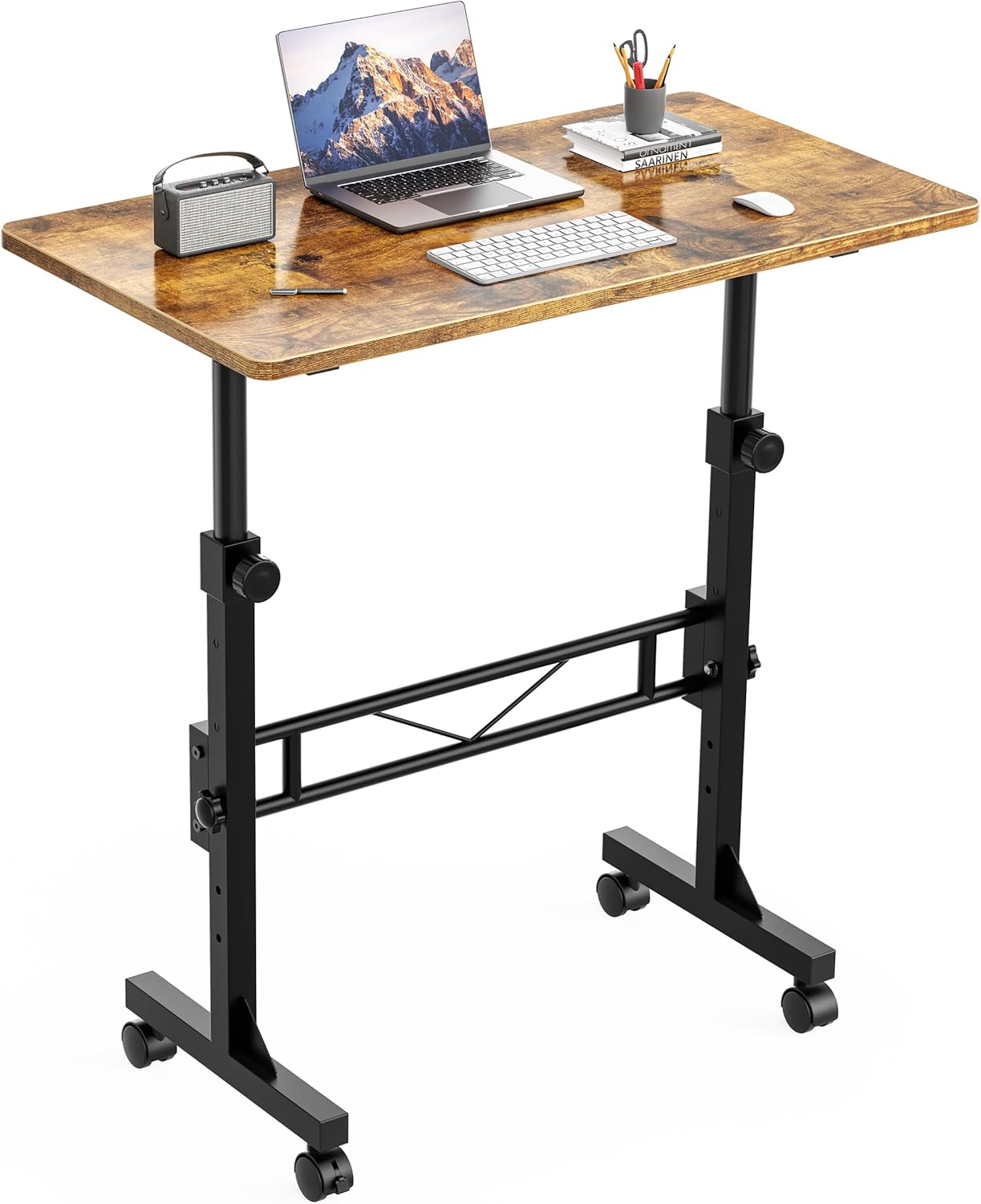 HOMIDEC 32 Portable Standing Desk - Adjustable Height, Rolling with Wheels