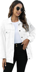 Oversized Mid Long Denim Jacket for Women - Relaxed Boyfriend Fit up