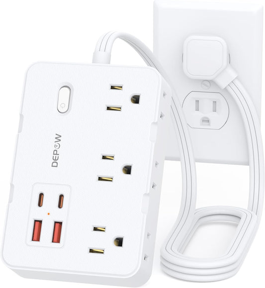 DEPOW Wall Mount Surge Protector: Power Hub