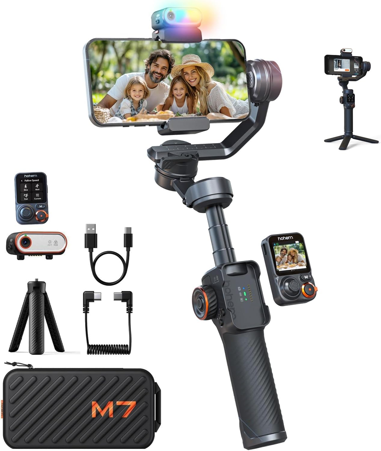 hohem iSteady M7 Gimbal Stabilizer for iPhone with AI Tracker