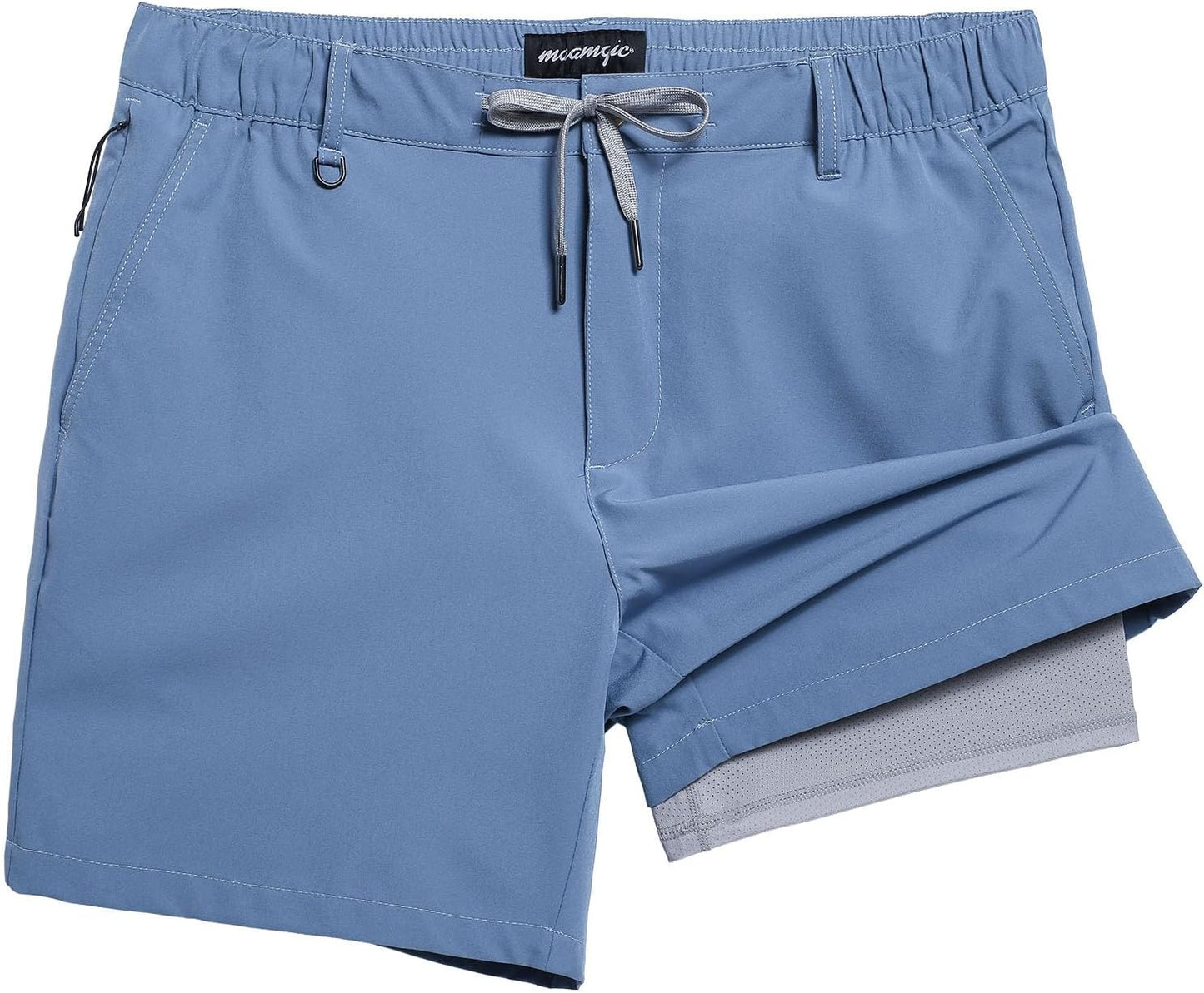 maamgic Mens Casual Shorts with Compression Liner for Comfort