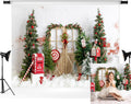Kate 7x5ft Christmas Backdrop Mailbox Winter Trees - Photo Studio