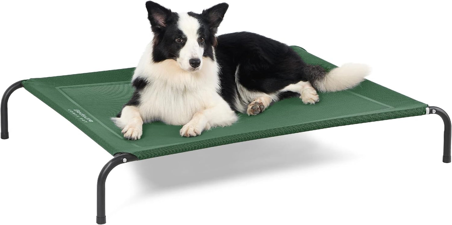 Elevated Dog Bed for Large Dogs - Portable Cooling Cot
