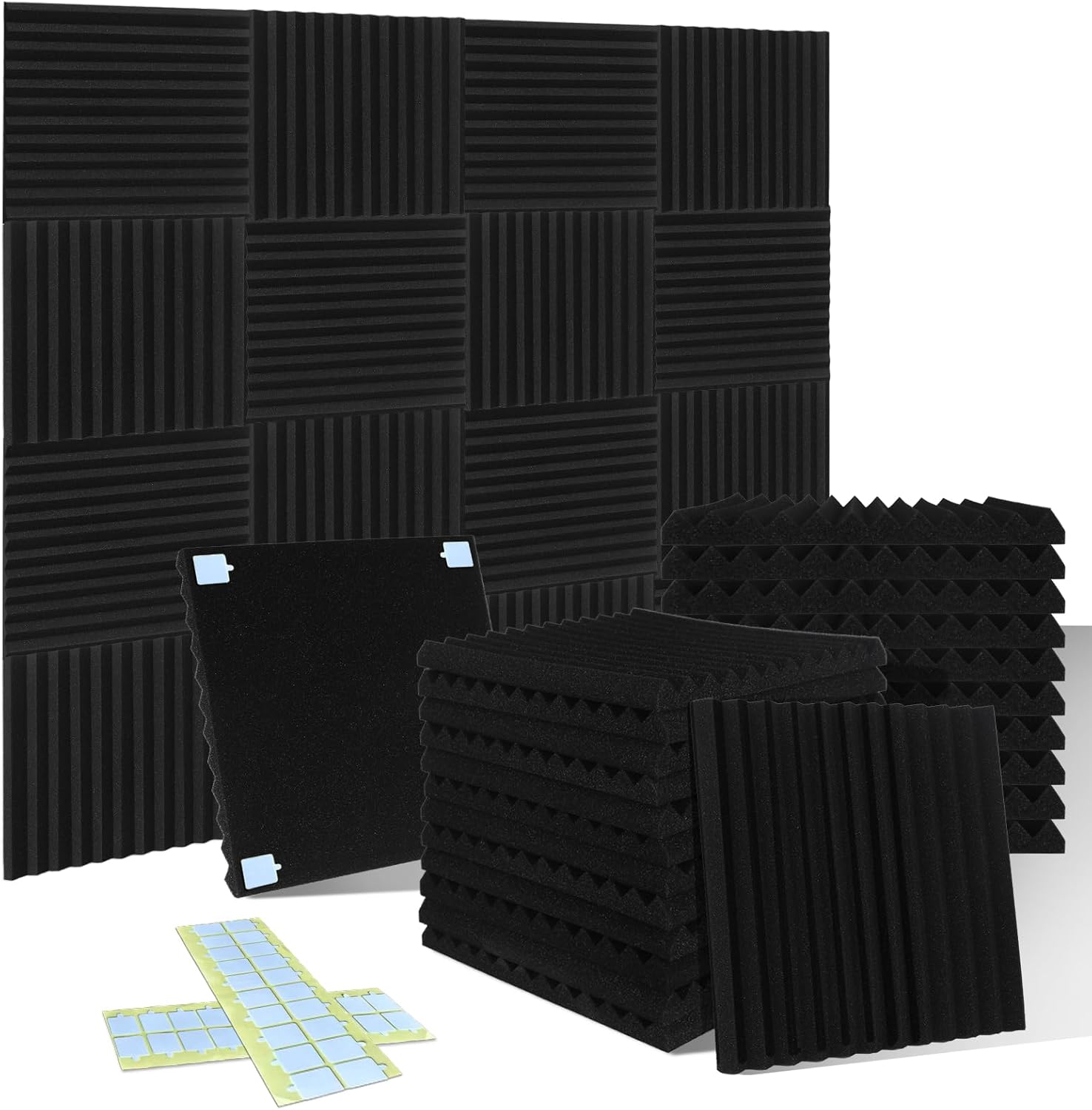 54 Pack Acoustic Foam Panels for Superior Noise Reduction