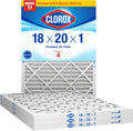 Clorox 18x20x1 Air Filter MERV 11 Pleated - 4 Pack