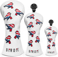 Golf Head Covers Driver 3 Wood Hybrid - USA Flag Birdie