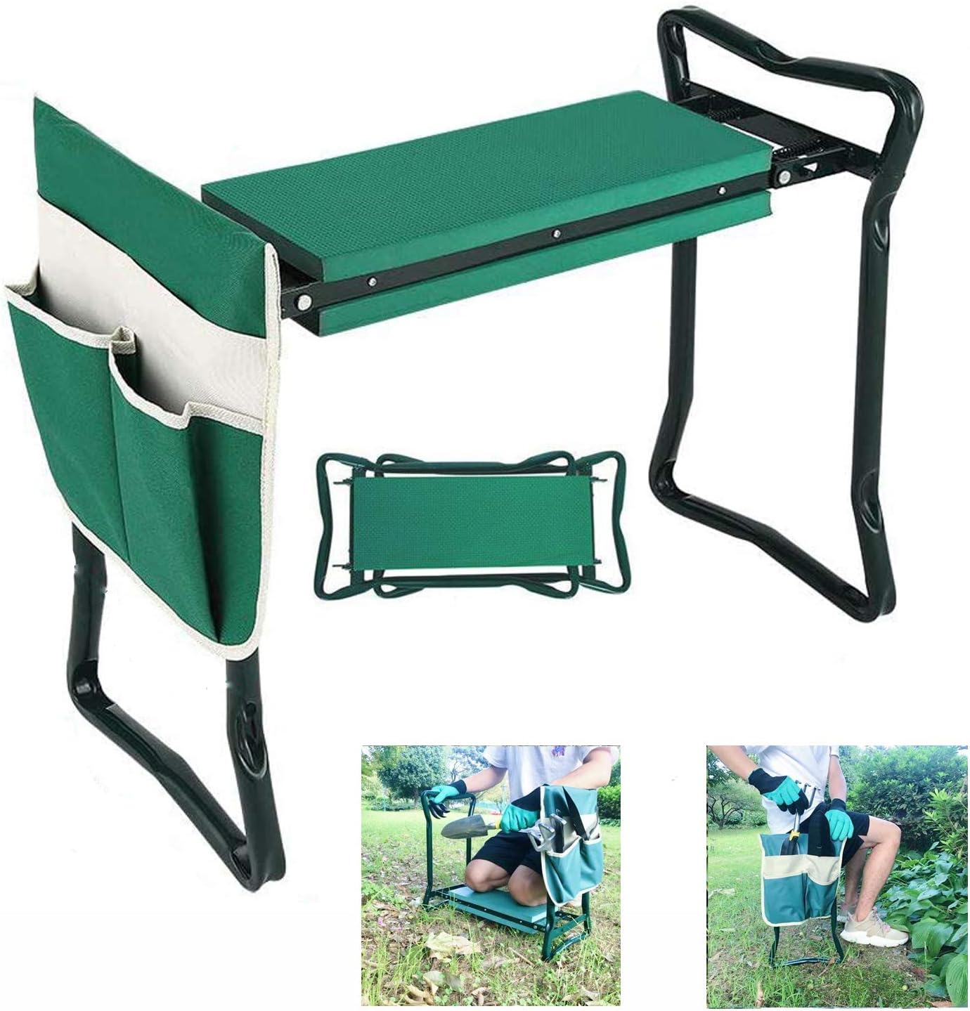BESTHLS Garden Kneeler and Seat - Heavy Duty Folding Stool