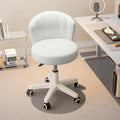 Small Chair Round Rolling Stool with Back - Height Adjustable Stool