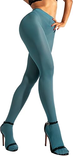 Sofsy Opaque Tights for Women - Stylish Solid Color Pantyhose